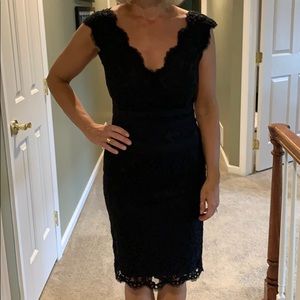 Tadashi Soji Black Lace Dress